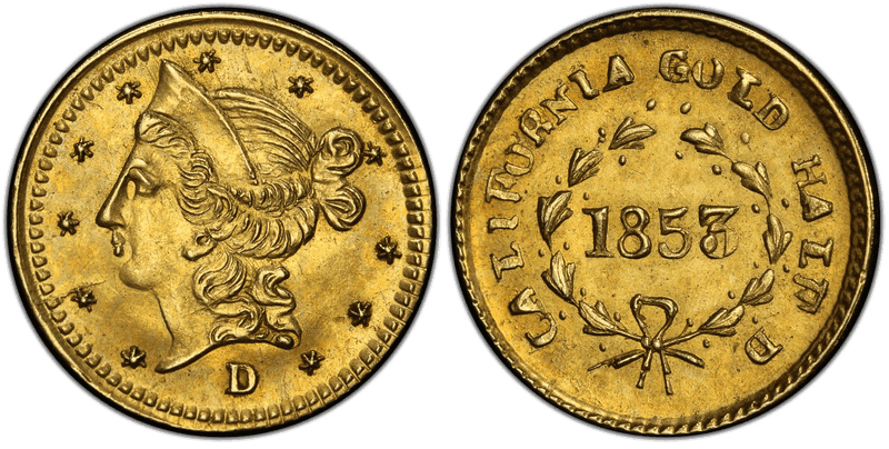 1853 Gold Half Dollar - BG-420