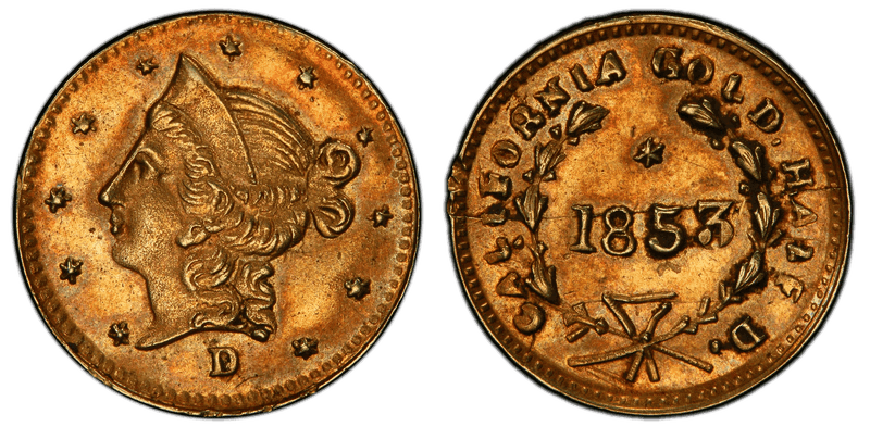 1853 Gold Half Dollar - BG-422