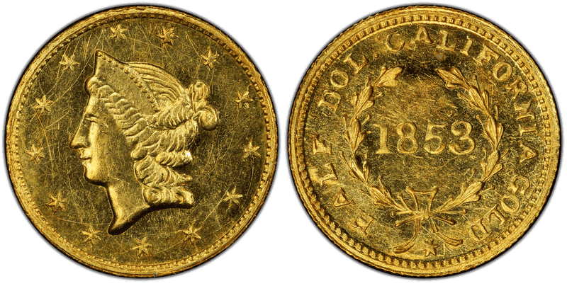 1853 Gold Half Dollar - BG-429