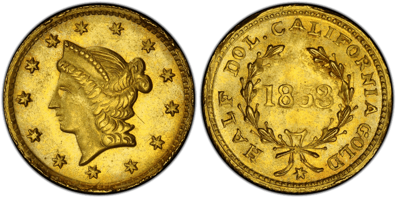 1853 Gold Half Dollar - BG-430