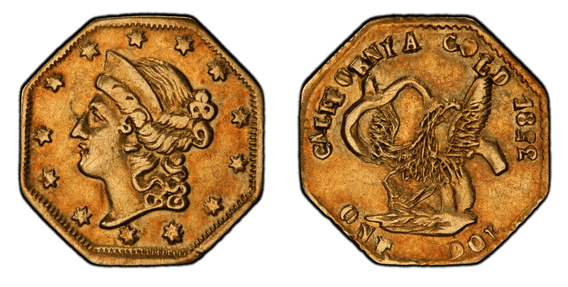 1853 Gold Dollar - BG-502, Eagle