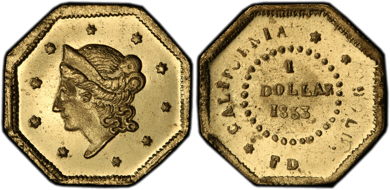 1853 Gold Dollar - BG-505
