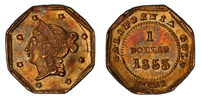 1853 Gold Dollar - BG-515