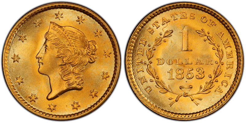 1853 Liberty Gold Dollar