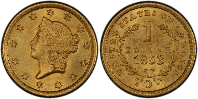 1853 (O) Liberty Gold Dollar