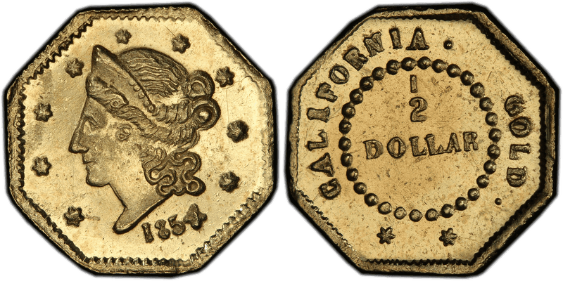 1854 Gold Half Dollar - BG-305