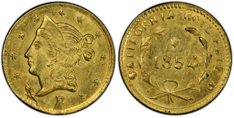 1854 Gold Half Dollar - BG-423