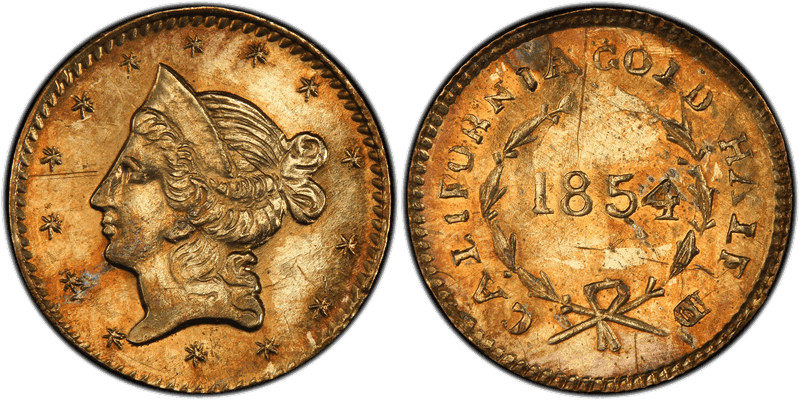 1854 Gold Half Dollar - BG-425