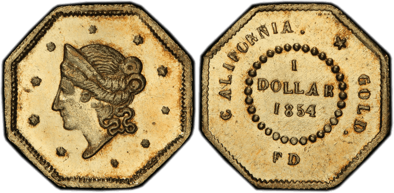 1854 Gold Dollar - BG-510