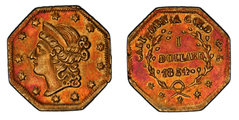 1854 Gold Dollar - BG-513