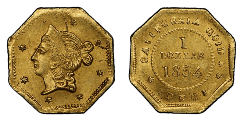 1854 Gold Dollar - BG-526a