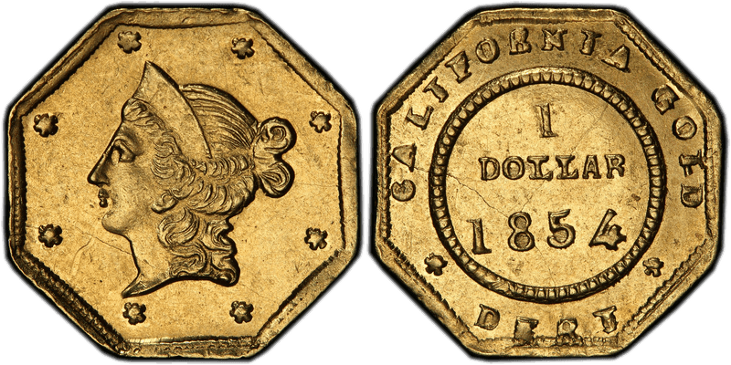1854 Gold Dollar - BG-527