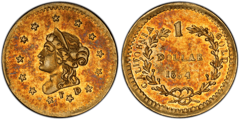 1854 Gold Dollar - BG-603