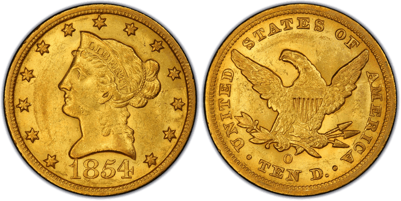 1854 Liberty Head Eagle