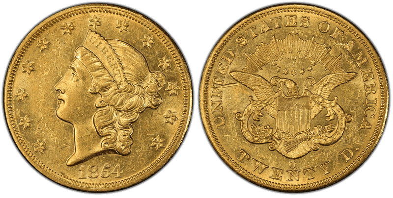 1854 Liberty Head Double Eagle