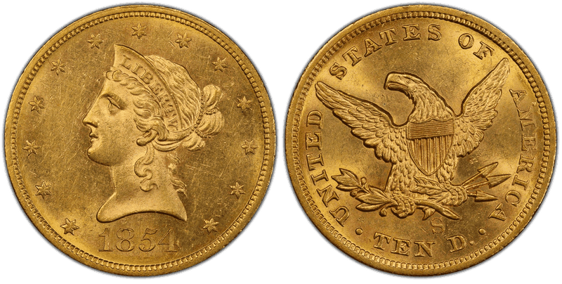 1854 (S) Liberty Head Eagle