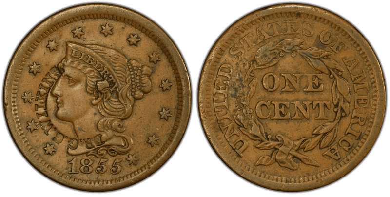 1855 Brunk W-610 Slanted 55 Dr. G.G. Wilkins. Cent