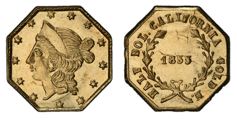 1855 Gold Half Dollar - BG-309