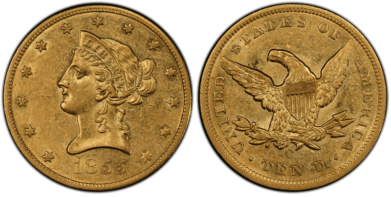 1855 Liberty Head Eagle