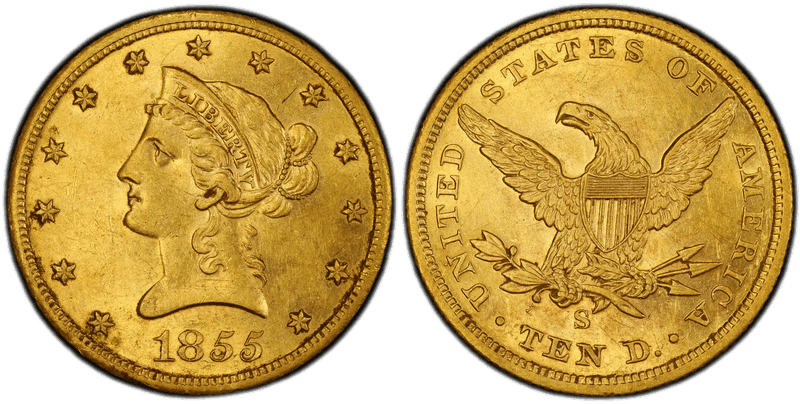 1855 (S) Liberty Head Eagle