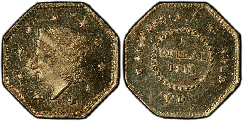 1855/4 Gold Dollar - BG-511