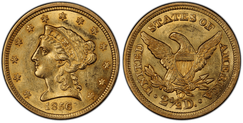 1856 (O) Liberty Head Quarter Eagle