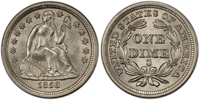 1856 (S) Seated Liberty Dime