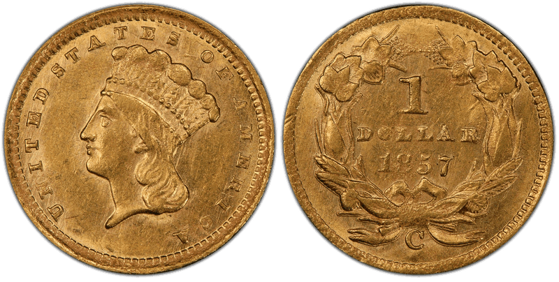 1857 Liberty Gold Dollar