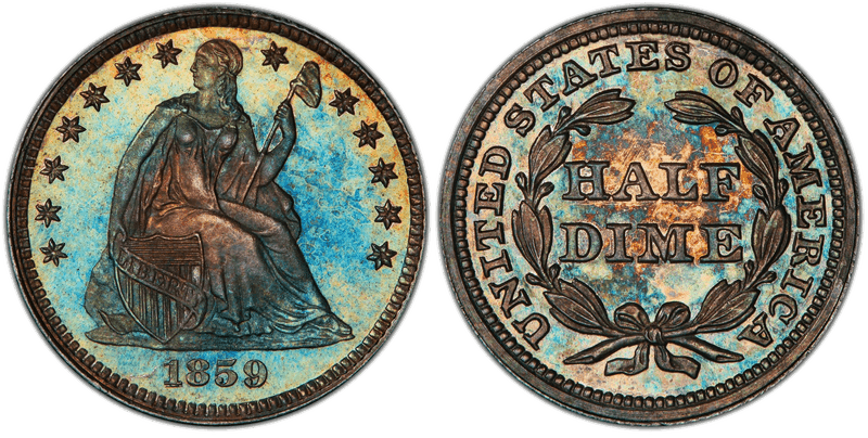 1859 Proof Seated Liberty Half Dime