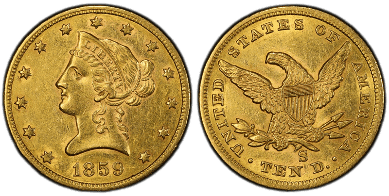 1859 (S) Liberty Head Eagle
