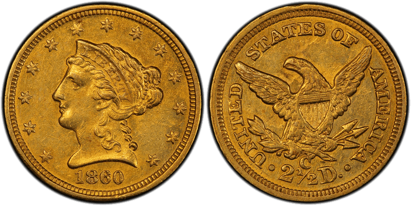 1860 Liberty Head Quarter Eagle