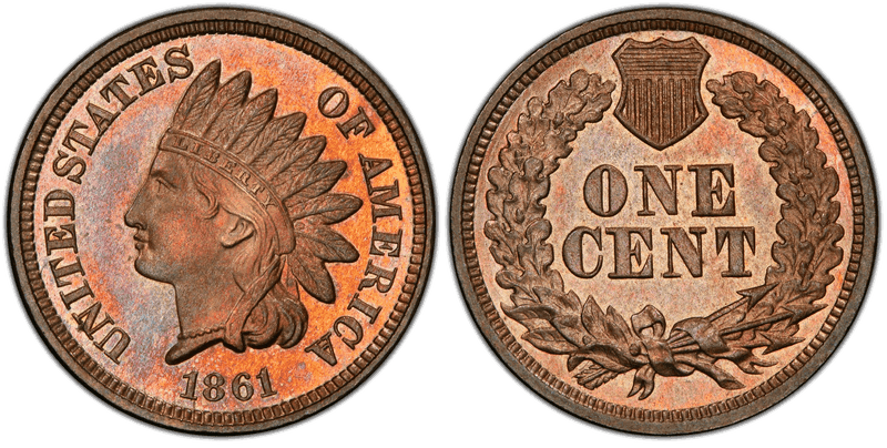 1861 Indian Head Cent Base
