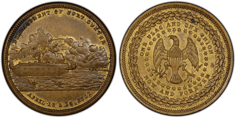 1861 HK-11a, Bombardment of Fort Sumter-Type 2 Dollar
