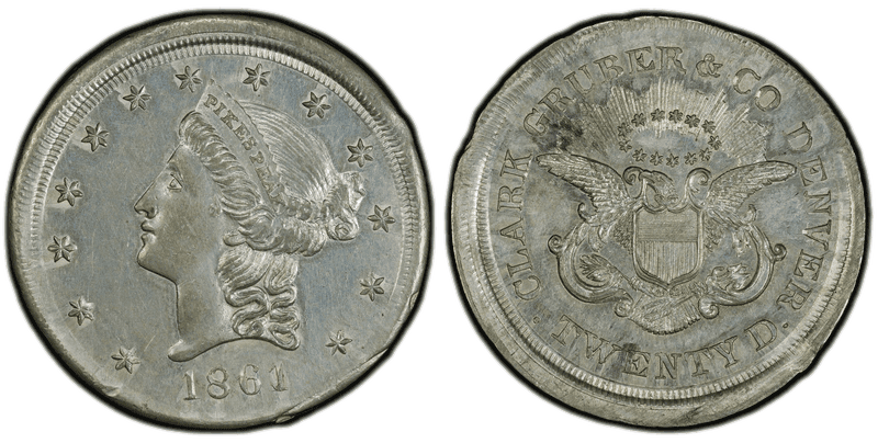 1861 Clark, Gruber & Co. Twenty Dollar Special Issues