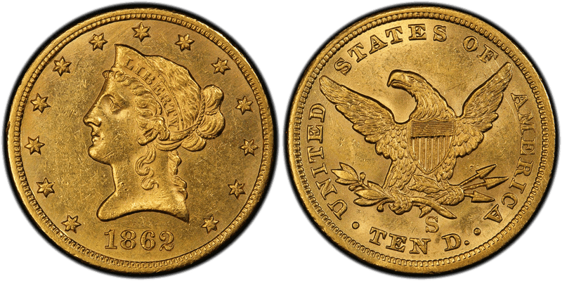 1862 Liberty Head Eagle