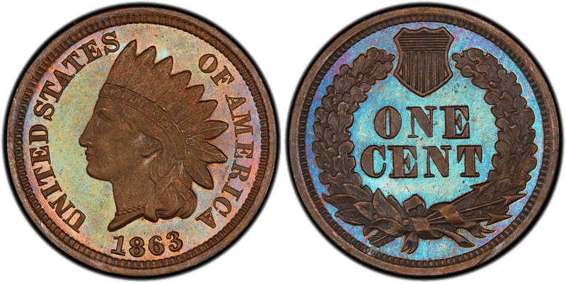 1863 Proof Cent Pattern - J-299