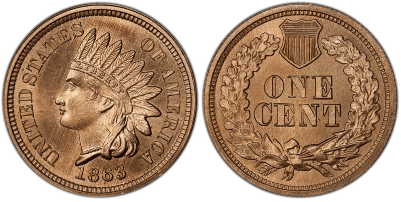 1863 Proof Cent Pattern - J-300, Reeded Edge