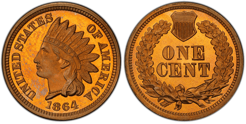 1864 Indian Head Cent - Proof Copper Nickel