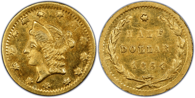 1864 Gold Half Dollar - BG-1016