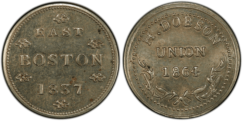 (1864) German-Silver Civil War Store Card F-700D-2j, H. Dobson RI