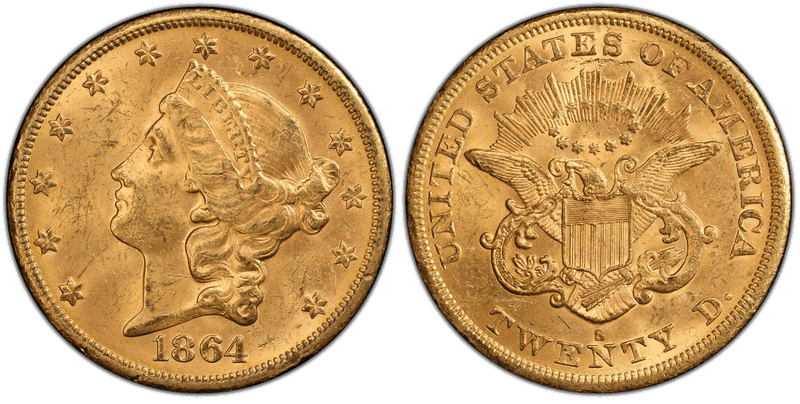 1864 Liberty Head Double Eagle