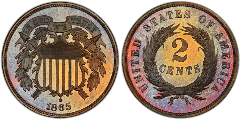 1865 Two Cent Piece