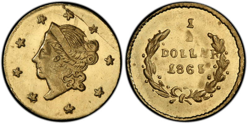 1865 Gold Half Dollar - BG-1005
