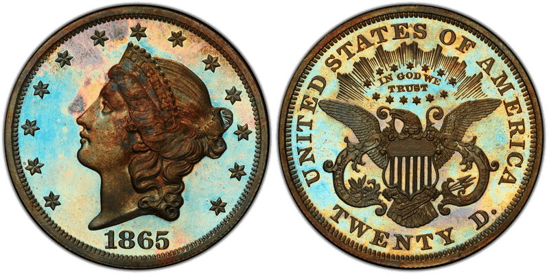 1865 Proof Double Eagle Pattern - J-453