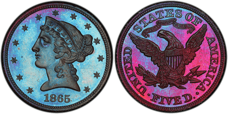 1865 Half Eagle Patterns