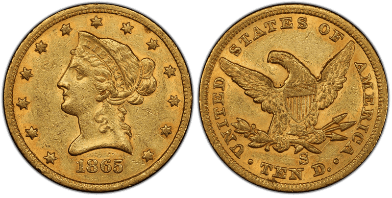 1865 Liberty Head Eagle