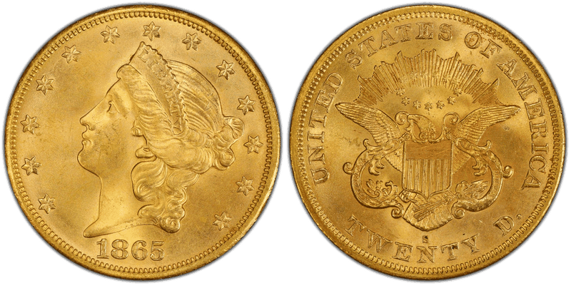 1865 Liberty Head Double Eagle