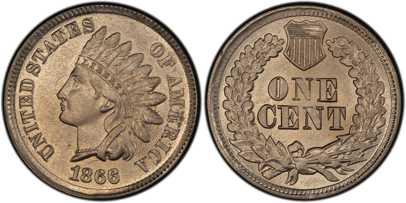 1866 Cent Pattern - J-457