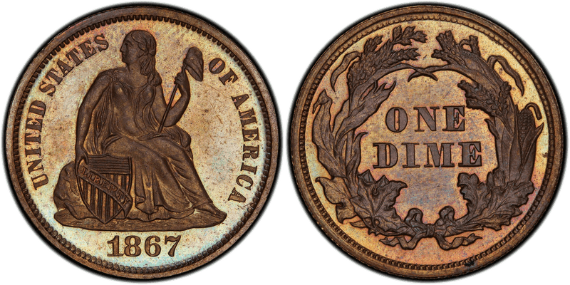 1867 Dime Patterns