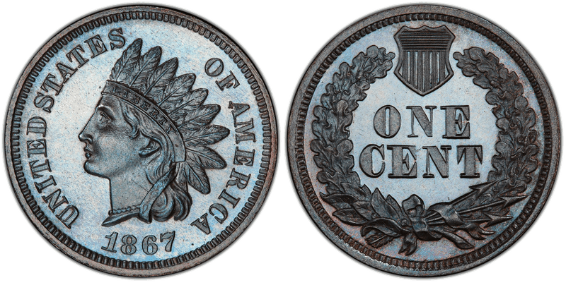 1867 Proof Indian Head Cent
